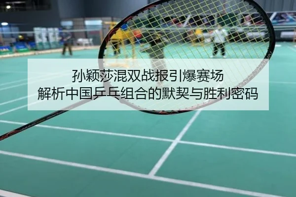 孙颖莎混双战报引爆赛场 解析中国乒乓组合的默契与胜利密码